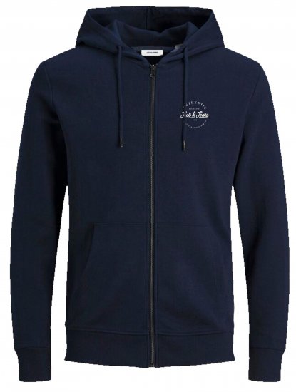 Jack & Jones JJDUSTY Hoodie Navy - Bluzy & bluzy z kapturem - Bluzy & Bluzy z kapturem 2XL-12XL