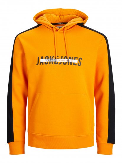 Jack & Jones JJCUT SWEAT Hoodie Orange - Bluzy & bluzy z kapturem - Bluzy & Bluzy z kapturem 2XL-12XL