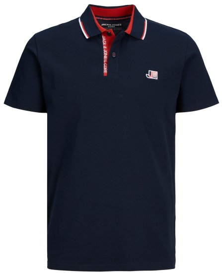 Jack & Jones JCOLOGAN Polo Navy Blazer - Koszulki polo - Koszulki Polo 2XL-8XL