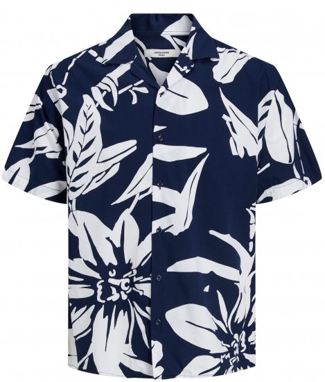 Jack & Jones JPRBLATROPIC Resort Shirt Navy - Koszule - Koszule 2XL-10XL