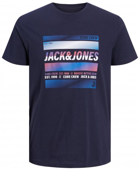 Jack & Jones JCOARC T-Shirt Navy - Koszulki - T-shirty meskie Duże Rozmiary - 2XL-14XL
