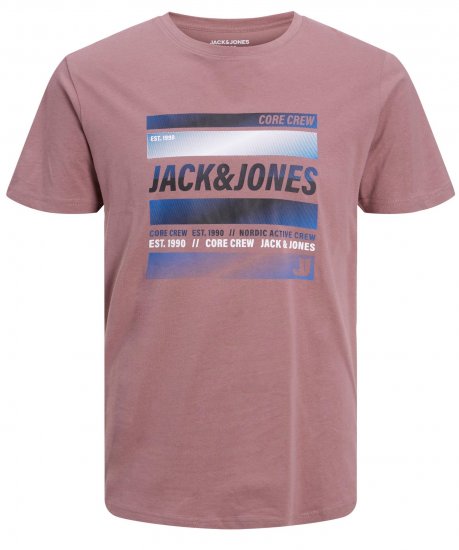 Jack & Jones JCOARC T-Shirt Twilight Mauve - Koszulki - T-shirty meskie Duże Rozmiary - 2XL-14XL
