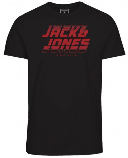 Jack & Jones JCOELLIOT T-Shirt Black - Koszulki - T-shirty meskie Duże Rozmiary - 2XL-14XL