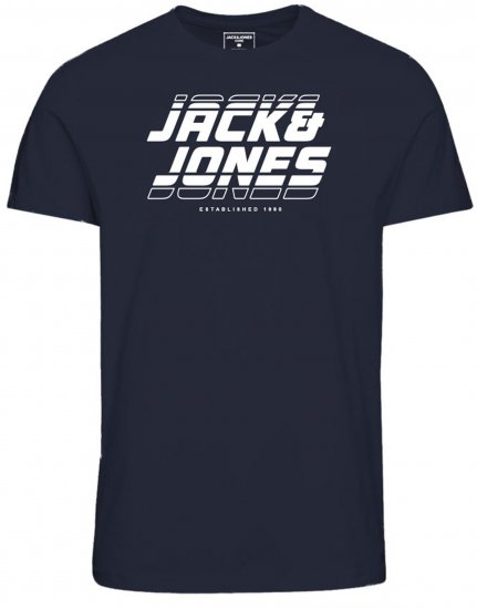 Jack & Jones JCOELLIOT T-Shirt Navy Blazer - Koszulki - T-shirty meskie Duże Rozmiary - 2XL-14XL