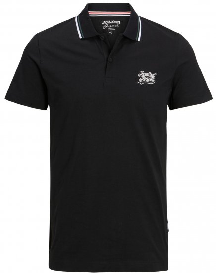 Jack & Jones JORTREVOR Polo Shirt Black - Koszulki polo - Koszulki Polo 2XL-8XL