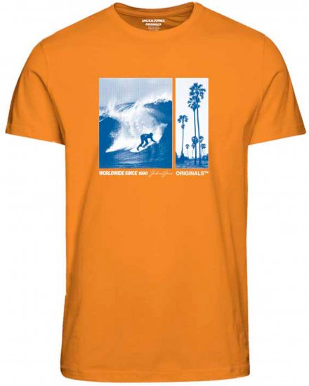 Jack & Jones JORBOOSTER T-Shirt Iceland Poppy - Koszulki - T-shirty meskie Duże Rozmiary - 2XL-14XL