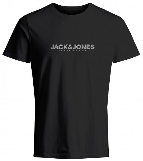 Jack & Jones JPRBLABOOSTER T-Shirt Black - Koszulki - T-shirty meskie Duże Rozmiary - 2XL-14XL