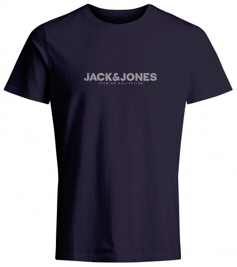 Jack & Jones JPRBLABOOSTER T-Shirt Navy - Koszulki - T-shirty meskie Duże Rozmiary - 2XL-14XL