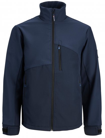 jack & Jones JCOARC Softshell Jacket Navy - Kurtki Męskie Duże Rozmiary - Kurtki Duże rozmiary 2XL-8XL