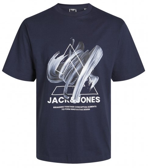Jack & Jones JCOTINT T-Shirt Navy Blazer - Koszulki - T-shirty meskie Duże Rozmiary - 2XL-14XL