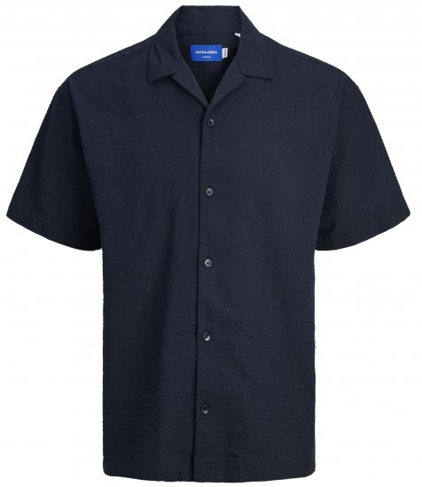Jack & Jones JOREASTER PALMA SEERSUCKER Shirt Sky Captain - Koszule - Koszule 2XL-10XL