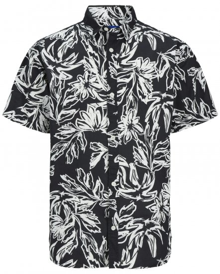 Jack & Jones JORLAFAYETTE AOP Short Sleeve Shirt Black - Koszule - Koszule 2XL-10XL