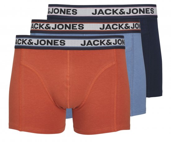 Jack & Jones JACMARCO SOLID Trunks 3-Pack Coronet Blue - Bielizna & stroje kąpielowe - Bielizna & Stroje kąpielowe 2XL-8XL