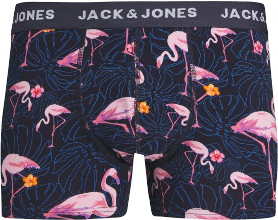 Jack & Jones JACPINK FLAMINGO TRUNKS 5 PACK Navy Blazer - Bielizna & stroje kąpielowe - Bielizna & Stroje kąpielowe 2XL-8XL