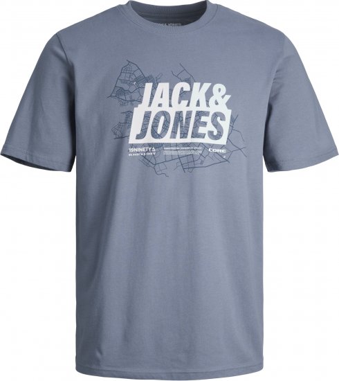  Jack & Jones JCOMAP SUMMER LOGO Flint Stone - Koszulki - T-shirty meskie Duże Rozmiary - 2XL-14XL
