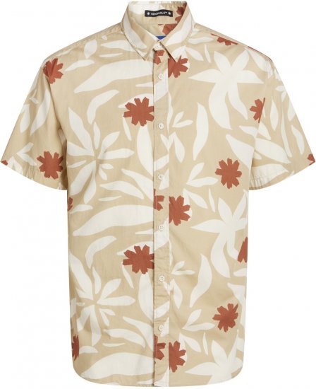 Jack & Jones JORJOSHUA ARUBA Shirt Buttercream - Koszule - Koszule 2XL-10XL