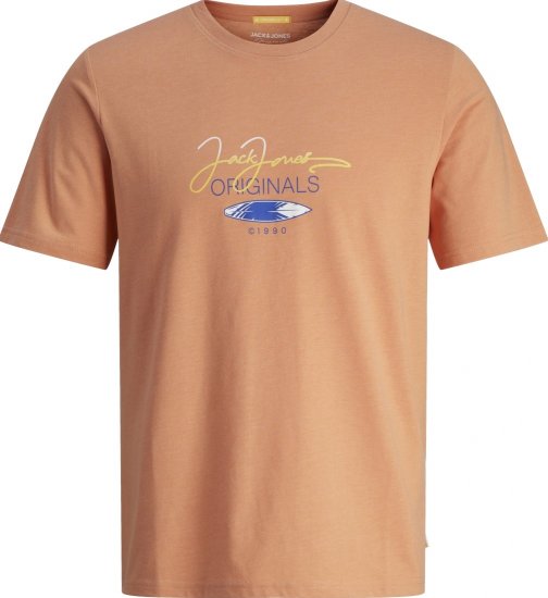 Jack & Jones JORCASEY T-Shirt Crew Neck Canyon Sunset - Koszulki - T-shirty meskie Duże Rozmiary - 2XL-14XL