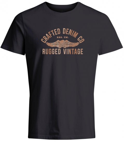 Jack & Jones JPRBLUOLLIE T-shirt Dark Navy - Koszulki - T-shirty meskie Duże Rozmiary - 2XL-14XL