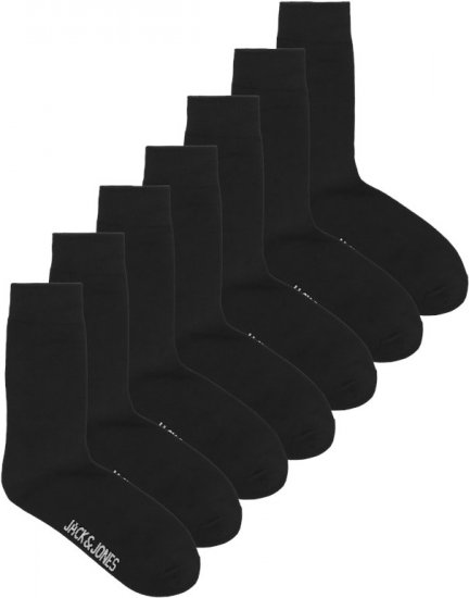 Jack & Jones RAFAEL Socks 7-Pack Black - Bielizna & Stroje kąpielowe - Bielizna & Stroje kąpielowe 2XL-8XL