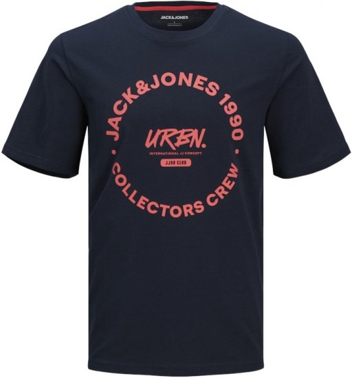 Jack & Jones Simon Crew Neck T-Shirt Blue - Koszulki - T-shirty meskie Duże Rozmiary - 2XL-14XL