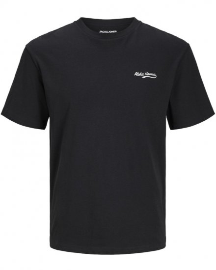 Jack & Jones Zekiel Crew Neck T-Shirt Black - Koszulki - T-shirty meskie Duże Rozmiary - 2XL-14XL