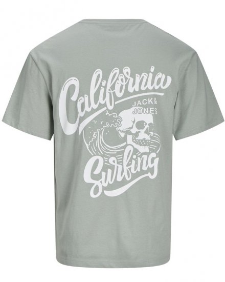 Jack & Jones Zekiel Crew Neck T-Shirt Iceberg Green - Koszulki - T-shirty meskie Duże Rozmiary - 2XL-14XL