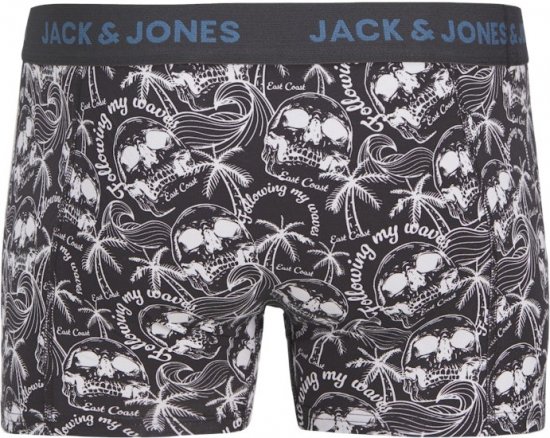 Jack & Jones Damon Skull Trunks 3-Pack Black - Bielizna & stroje kąpielowe - Bielizna & Stroje kąpielowe 2XL-8XL