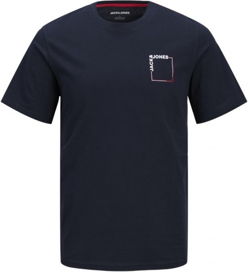 Jack & Jones Verner Crew Neck T-Shirt Blue - Koszulki - T-shirty meskie Duże Rozmiary - 2XL-14XL