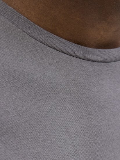 Jack & Jones Jaxon Crew Neck T-Shirt Castlerock - Koszulki - T-shirty meskie Duże Rozmiary - 2XL-14XL