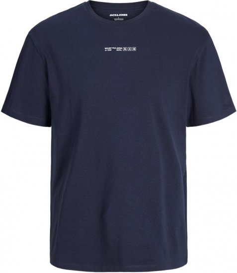 Jack & Jones Ayce Crew Neck T-Shirt Blue - Koszulki - T-shirty meskie Duże Rozmiary - 2XL-14XL