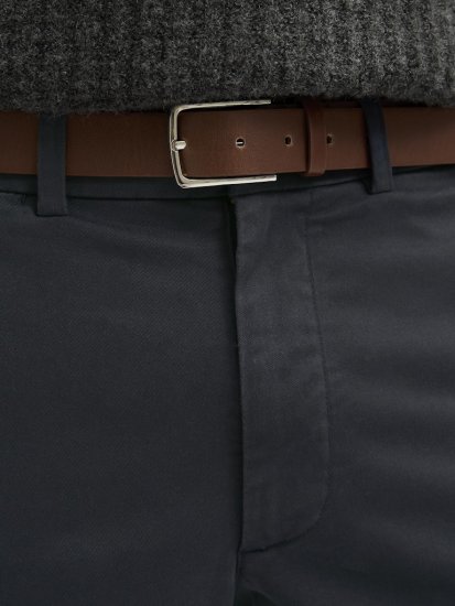 Jack & Jones Ollie Franco Chino Pants with Belt Dark Navy - Dżinsy & spodnie - Dżinsy i Spodnie - W40-W70