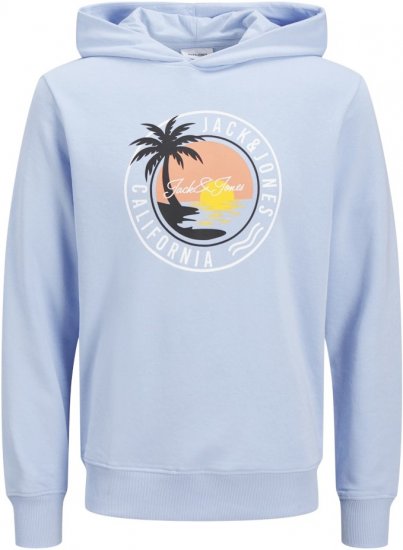 Jack & Jones Palm Hoodie Chambray Blue - Bluzy & bluzy z kapturem - Bluzy & Bluzy z kapturem 2XL-12XL