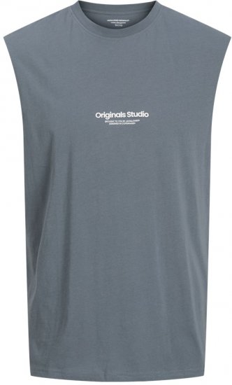 Jack & Jones VESTERBRO Sleeveless T-Shirt Stormy Weather - Koszulki - T-shirty meskie Duże Rozmiary - 2XL-14XL