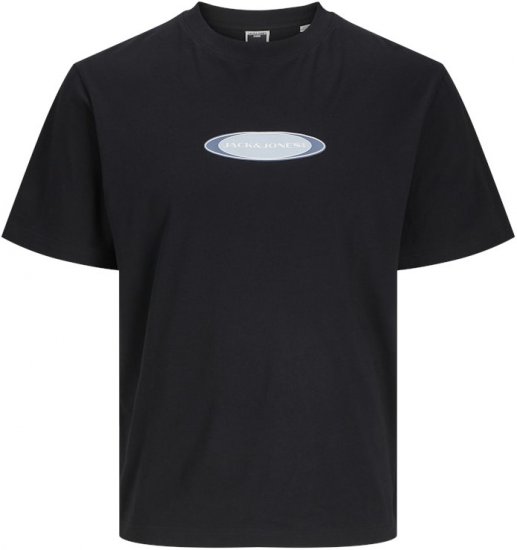 Jack & Jones Pacer Branding Print T-Shirt Black - Koszulki - T-shirty meskie Duże Rozmiary - 2XL-14XL