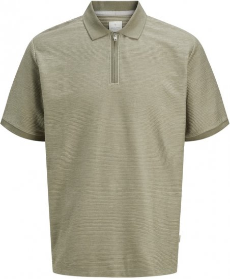 Jack & Jones Ronnie Polo with Zipper Grey - Koszulki polo - Koszulki Polo 2XL-8XL