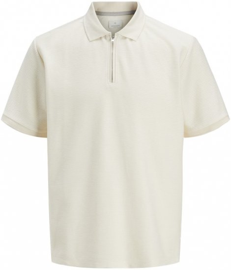 Jack & Jones Ronnie Polo with Zipper Bright White - Koszulki polo - Koszulki Polo 2XL-8XL