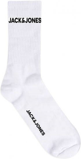 Jack & Jones BASIC LOGO Tennis Socks 5-Pack White - Bielizna & Stroje kąpielowe - Bielizna & Stroje kąpielowe 2XL-8XL