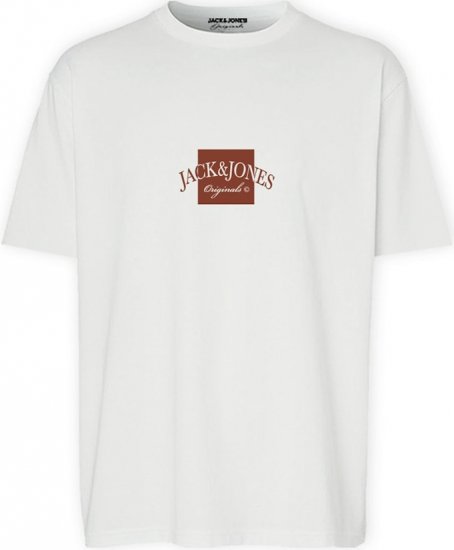 Jack & Jones Boston Crew Neck T-Shirt Bright White - Koszulki - T-shirty meskie Duże Rozmiary - 2XL-14XL