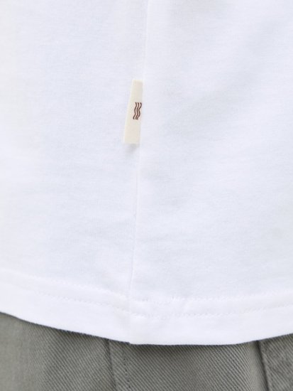 Jack & Jones Vira Branding Crew Neck T-Shirt Bright White - Koszulki - T-shirty meskie Duże Rozmiary - 2XL-14XL