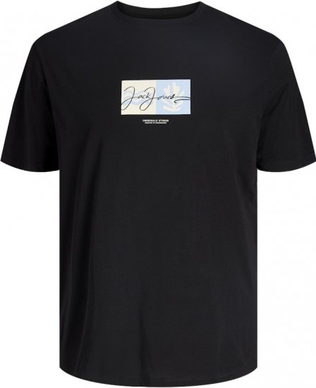 Jack & Jones Canggu Crew Neck T-Shirt Black - Koszulki - T-shirty meskie Duże Rozmiary - 2XL-14XL