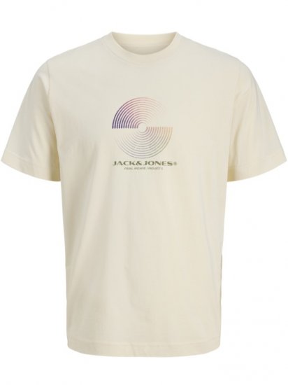 Jack & Jones Calma Crew Neck T-Shirt Sweet Corn - Koszulki - T-shirty meskie Duże Rozmiary - 2XL-14XL