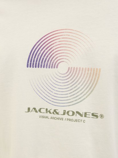 Jack & Jones Calma Crew Neck T-Shirt Sweet Corn - Koszulki - T-shirty meskie Duże Rozmiary - 2XL-14XL