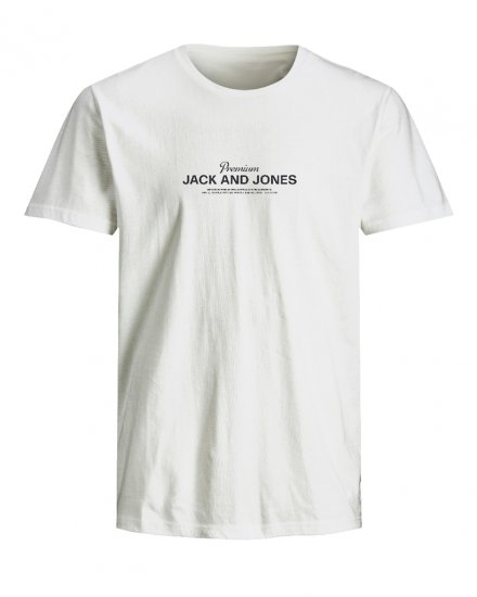 Jack & Jones Ferris Crew Neck T-Shirt Bright White - Koszulki - T-shirty meskie Duże Rozmiary - 2XL-14XL