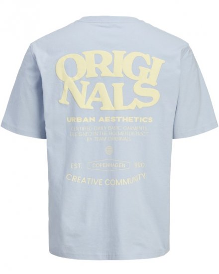 Jack & Jones Tavira Type Crew Neck T-Shirt Skyway - Koszulki - T-shirty meskie Duże Rozmiary - 2XL-14XL