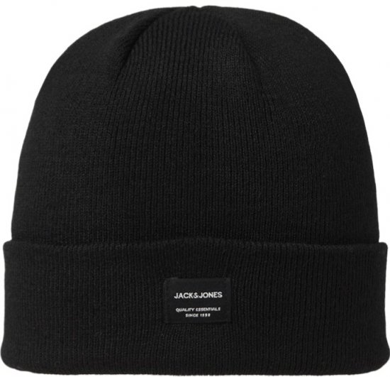 Stylowa czarna czapka Jack & Jones z Motley Denim. Wykonana z miękkiego i trwałego materiału, zapewniającego komfort, ciepło ora