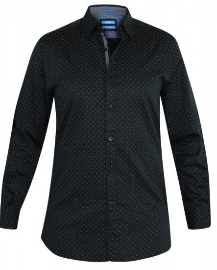 D555 Jahine Long Sleeve Printed Shirt Black - Koszule - Koszule 2XL-10XL