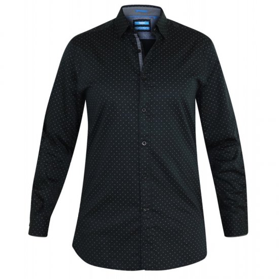 D555 Jahine Long Sleeve Printed Shirt Black - Koszule - Koszule 2XL-10XL
