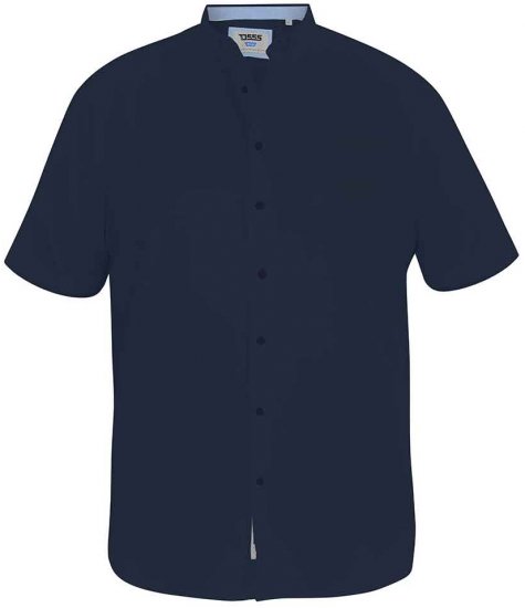 D555 James Short Sleeve Oxford Shirt Navy - Koszule - Koszule 2XL-10XL