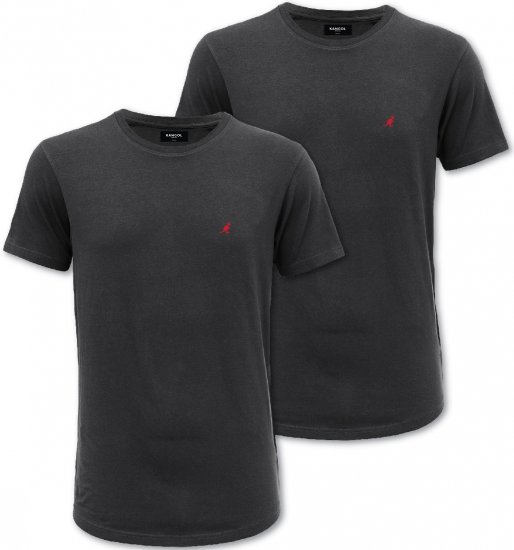 Kangol Jetta T-shirt Black 2-pack - Koszulki - T-shirty meskie Duże Rozmiary - 2XL-14XL