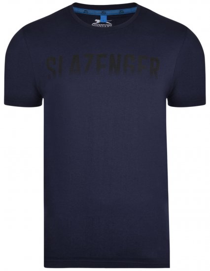 Slazenger Jonathan T-shirt Midnight - Koszulki - T-shirty meskie Duże Rozmiary - 2XL-14XL